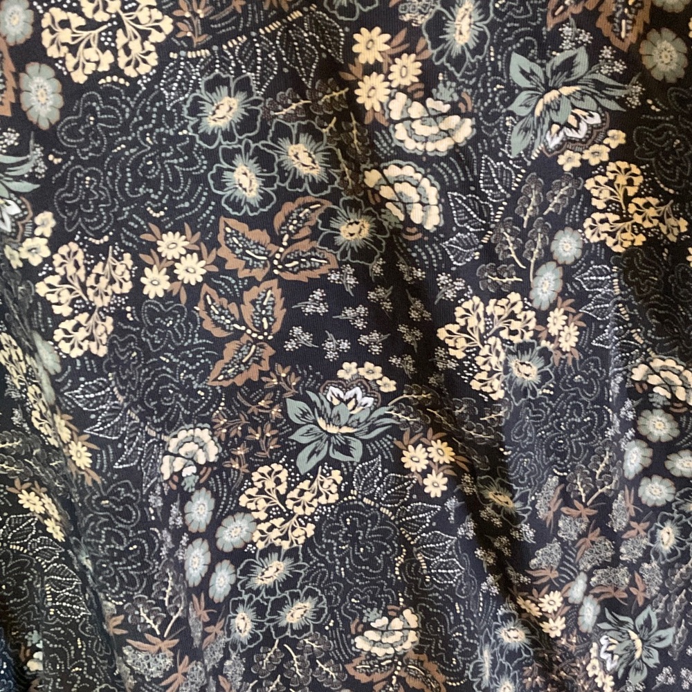 Long Sleeve Floral Wrap Midi Dress - Blue - Picture 3 of 8